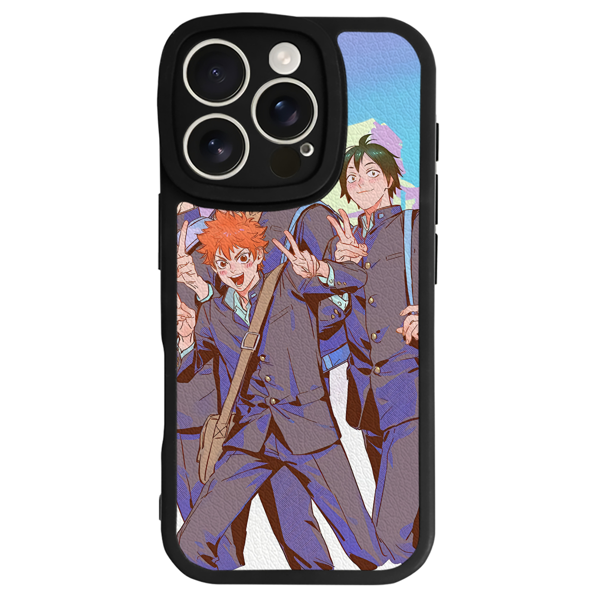 （画像用） ハイキュー!! Haikyu!! 【iPhone 16シリーズ対応】シリコンスマホケース（レザー調） 材質：シリコン